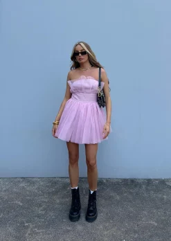 Glamorous Dresses|Prom|Liliana Bandeau Mini Dress -Pretty Pink -