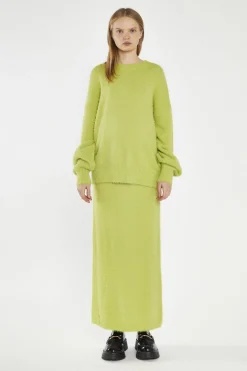 Glamorous Knitted Co-ords|Jumpers|Lime-Green Oversized Fit-Jumper -