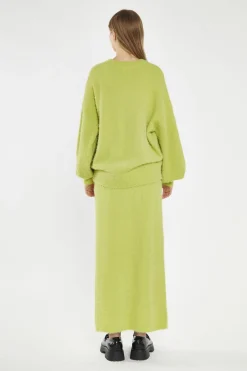 Glamorous Knitted Co-ords|Jumpers|Lime-Green Oversized Fit-Jumper -