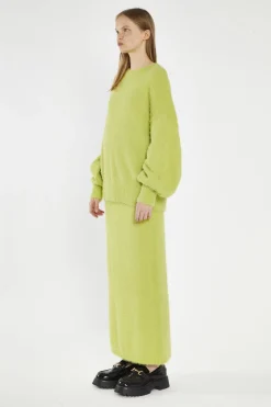 Glamorous Knitted Co-ords|Jumpers|Lime-Green Oversized Fit-Jumper -