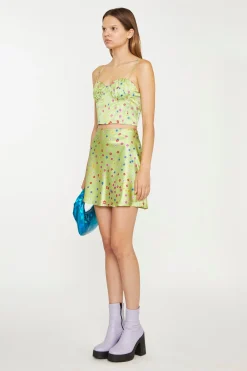 Glamorous Chic Escapes|Tops & T-shirts|Lime-Multi Daisy Ruched Bust Corset Top -
