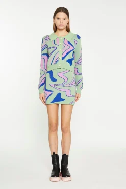Glamorous Workwear|Co-ords|Marble Intarsia Cropped Cardigan -