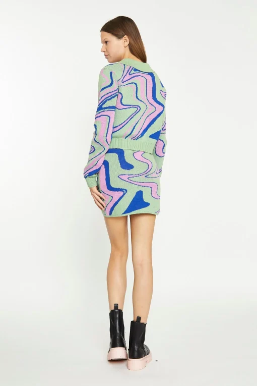 Glamorous Workwear|Co-ords|Marble Intarsia Cropped Cardigan -