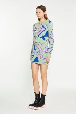Glamorous Workwear|Co-ords|Marble Intarsia Knitted Mini Skirt -