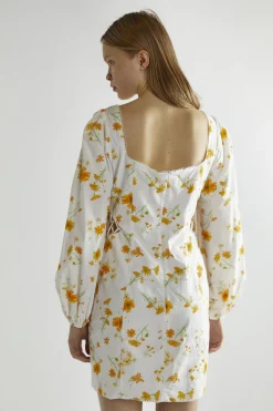 Glamorous Day Dresses|Mini Dresses|Marigold Floral A-Line Mini-Dress -
