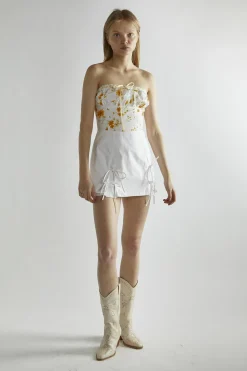 Glamorous Crops, Corsets & Bodysuits|Marigold Floral Corselette Crop-Top -