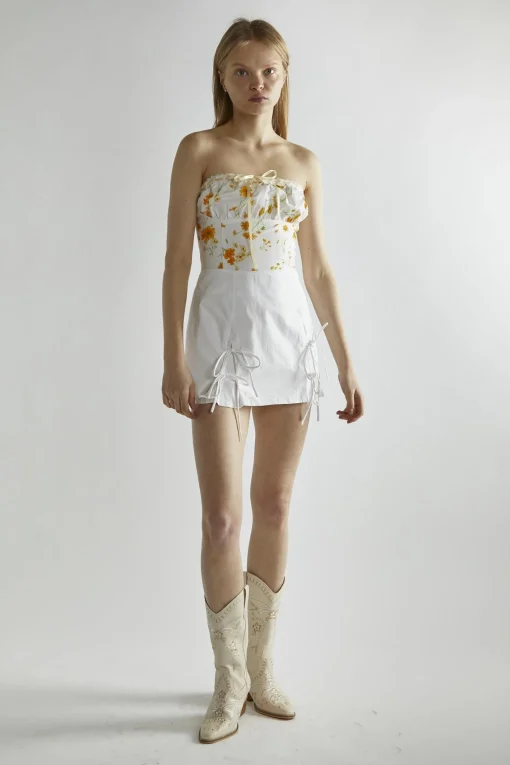 Glamorous Crops, Corsets & Bodysuits|Marigold Floral Corselette Crop-Top -