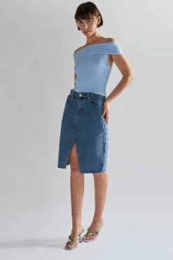 Glamorous Midi & Midaxi Skirts|Mid Stone Split High Waisted Midi Skirt -