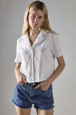 Glamorous Denim Shorts|Mid Stonewash Denim Low-Rise-Shorts -