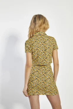 Glamorous Mini Skirts|Mini Sunflower Straight Mini-Skirt -