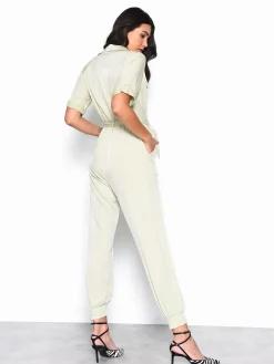 Glamorous Jumpsuits|Mint Belted Jumpsuit -
