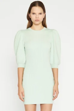 Glamorous Go To Partywear|Day Dresses|Mint Knitted Bodycon Mini-Dress -