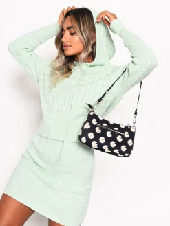 Glamorous Knitted Skirts|Mini Skirts|Mint Knitted Mini Skirt -