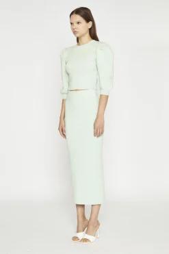 Glamorous Jumpers|Mint Ribbed Crop-Jumper -