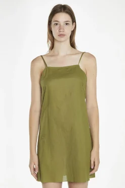 Glamorous Day Dresses|Mini Dresses|Moss-Green Strappy Cami Mini-Dress -