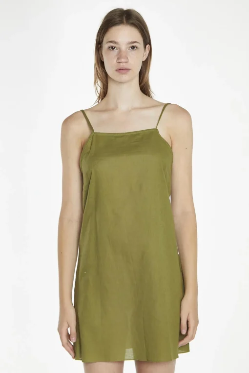 Glamorous Day Dresses|Mini Dresses|Moss-Green Strappy Cami Mini-Dress -