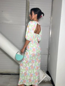 Glamorous Best Dressed Guest|Day Dresses|Multi Blurred Floral Maxi Dress -