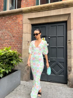 Glamorous Best Dressed Guest|Day Dresses|Multi Blurred Floral Maxi Dress -