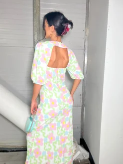 Glamorous Best Dressed Guest|Day Dresses|Multi Blurred Floral Maxi Dress -