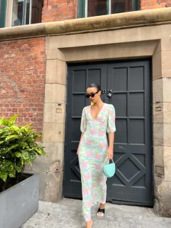 Glamorous Best Dressed Guest|Day Dresses|Multi Blurred Floral Maxi Dress -