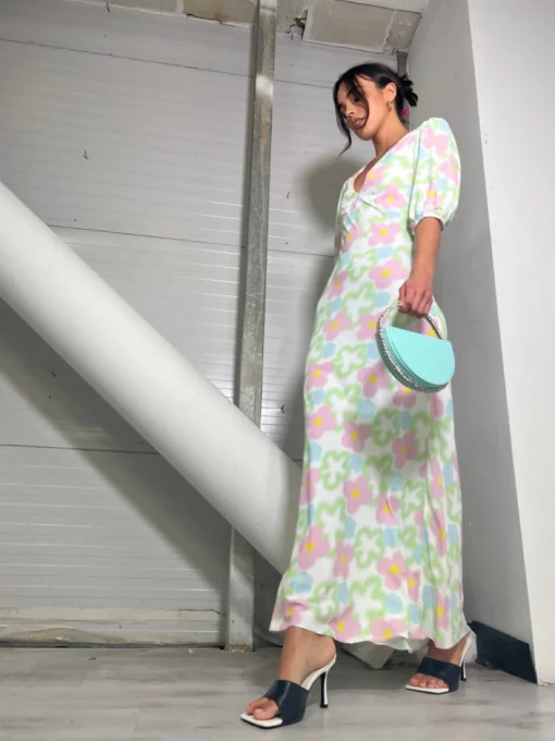 Glamorous Best Dressed Guest|Day Dresses|Multi Blurred Floral Maxi Dress -