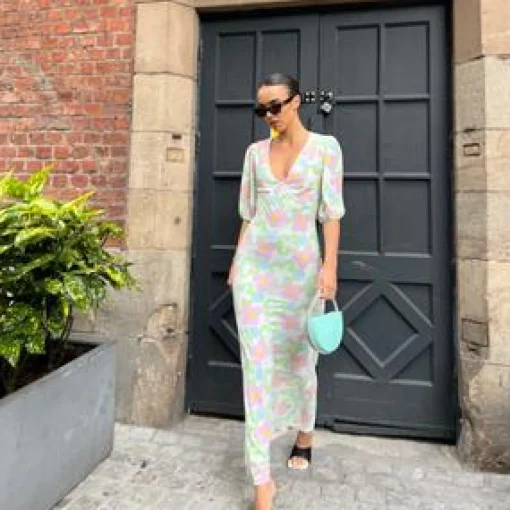 Glamorous Best Dressed Guest|Day Dresses|Multi Blurred Floral Maxi Dress -