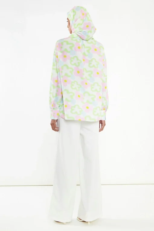 Glamorous Co-ords|Blouses & Shirts|Multi-Blurred-Floral Long Sleeve Shirt -