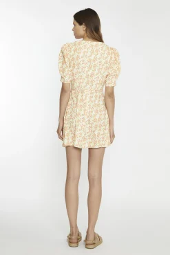 Glamorous Mini Dresses|Mini Dresses|Muskmelon-Multi-Ditsy Wrap Mini-dress -