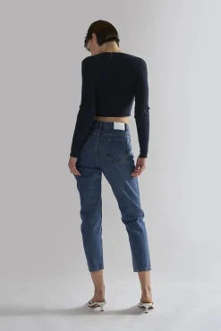 Glamorous Cardigans|Navy Button-Front-Crop Cardigan -