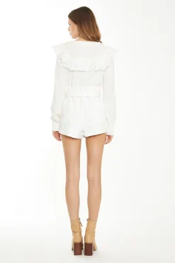 Glamorous Chic Escapes|Jumpers|Off White Broderie Ruffle Jumper -