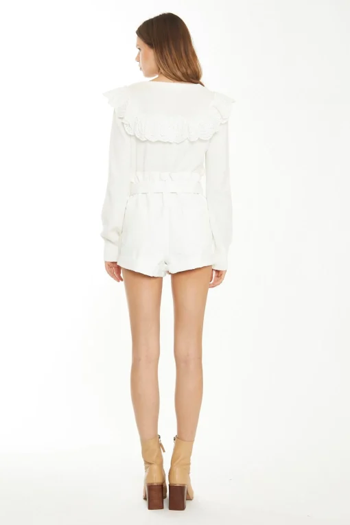 Glamorous Chic Escapes|Jumpers|Off White Broderie Ruffle Jumper -