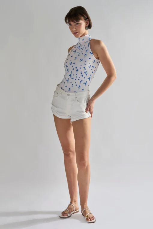 Glamorous Denim Shorts|Off White Ripped Denim Shorts -