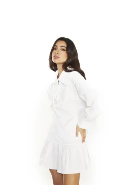 Glamorous Mini Dresses|Mini Dresses|Off White Shirt Mini-Dress -