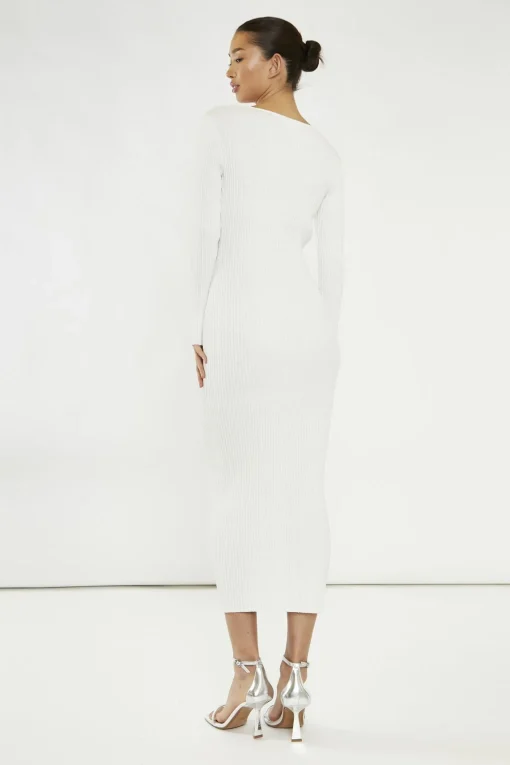 Glamorous Day Dresses|Party Dresses|Off-White Bead Detail Maxi-Dress -