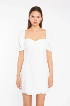 Glamorous Day Dresses|Mini Dresses|Off-White Bust Cup Mini-Dress -