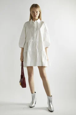 Glamorous Day Dresses|Mini Dresses|Off-White Collared Skater Mini-Dress -