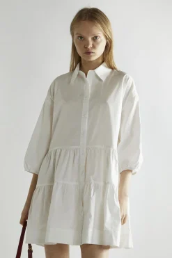 Glamorous Day Dresses|Mini Dresses|Off-White Collared Skater Mini-Dress -