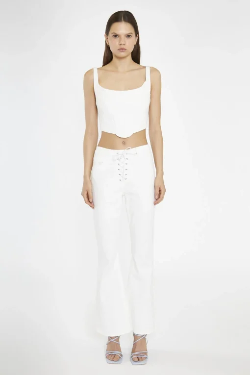 Glamorous Tops & T-shirts|Off-White Denim Corset Top -