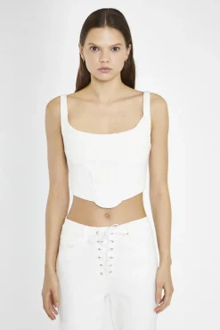 Glamorous Tops & T-shirts|Off-White Denim Corset Top -