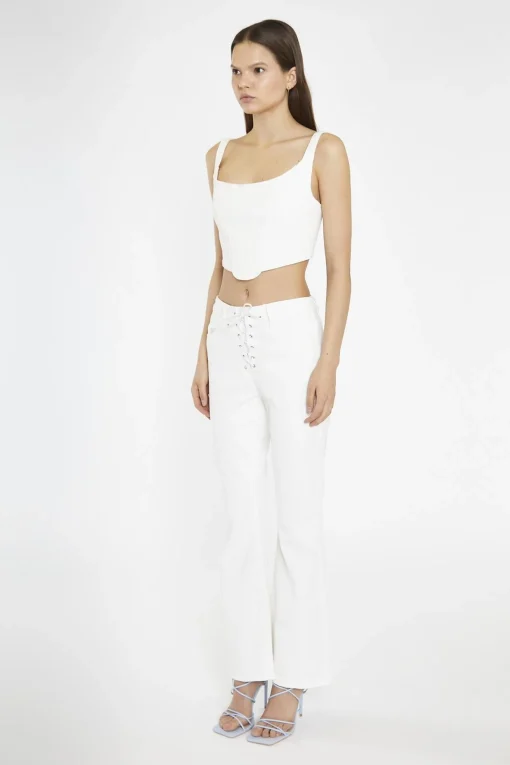 Glamorous Tops & T-shirts|Off-White Denim Corset Top -