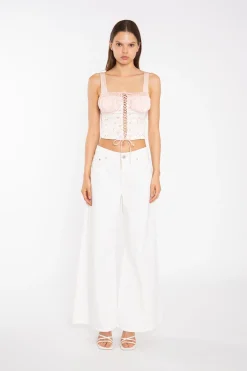 Glamorous Wide Leg Jeans|Wide Leg Trousers|Off-White Extra Wide-Leg Jeans -