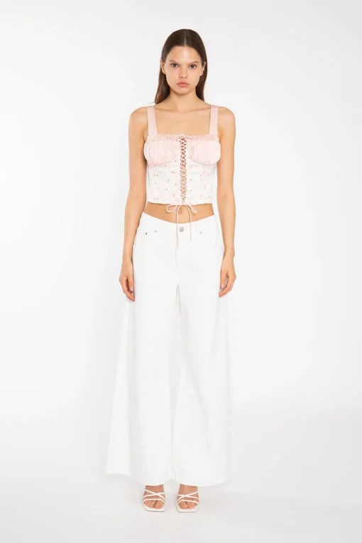 Glamorous Wide Leg Jeans|Wide Leg Trousers|Off-White Extra Wide-Leg Jeans -