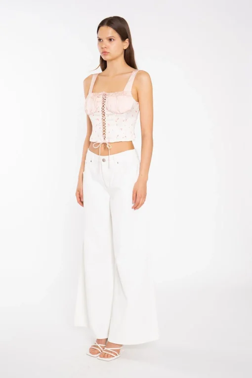 Glamorous Wide Leg Jeans|Wide Leg Trousers|Off-White Extra Wide-Leg Jeans -