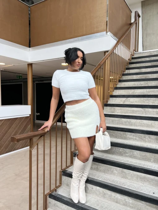 Glamorous Mini Skirts|Off-White High waisted Mini-Skirt -