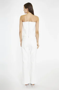 Glamorous Going Out Tops|Crops, Corsets & Bodysuits|Off-White Lace-Up Corset-Top -