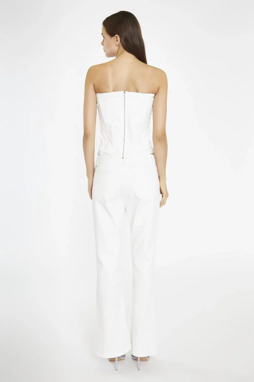 Glamorous Going Out Tops|Crops, Corsets & Bodysuits|Off-White Lace-Up Corset-Top -