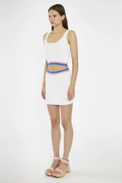 Glamorous Co-ords|Knitted Skirts|Off-White Multi Knitted Mini-Skirt -