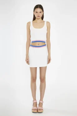 Glamorous Co-ords|Off-White Multi Knitted Tank-Top -