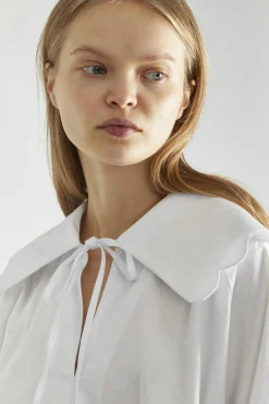 Glamorous Blouses & Shirts|Off-White Oversized-Collar Blouse -