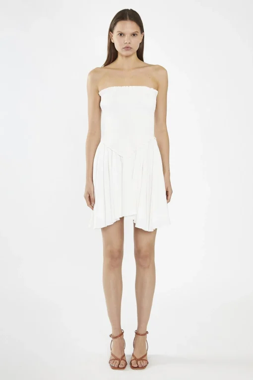 Glamorous Day Dresses|Mini Dresses|Off-White Smocked Mini-Dress -